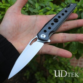 Carbon Fiber Seven Eyes Folding Knife (D2) UD2105479